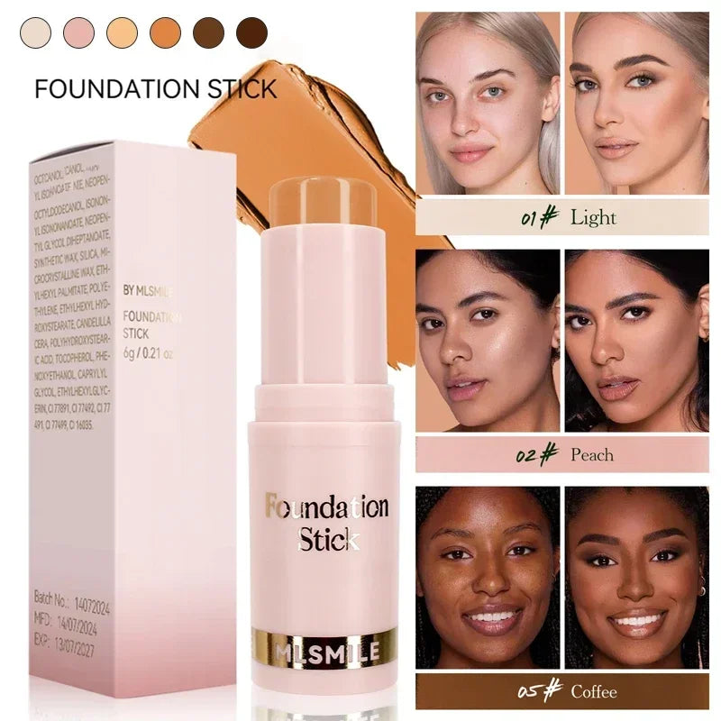 Facial Stick Foundation Full Coverage Dark Skin Foundation Makeup Lasting Oil-control Concealer Base Cr